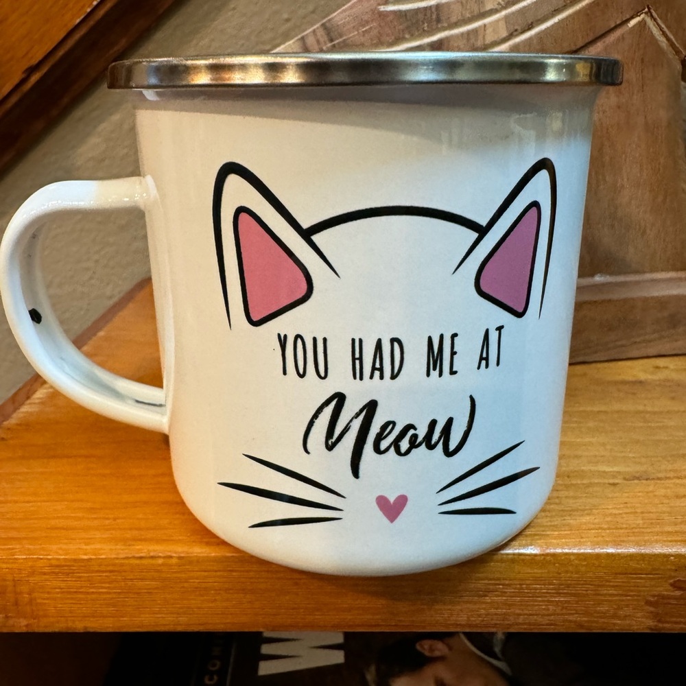 AWESOME VINTAGE “YOU HAD ME AT MEOW” COFFEE CUP 🤗💕💕🤩❤️❤️❤️❤️❤️